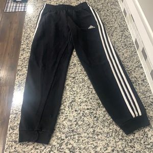 Adidas black joggers size large boys